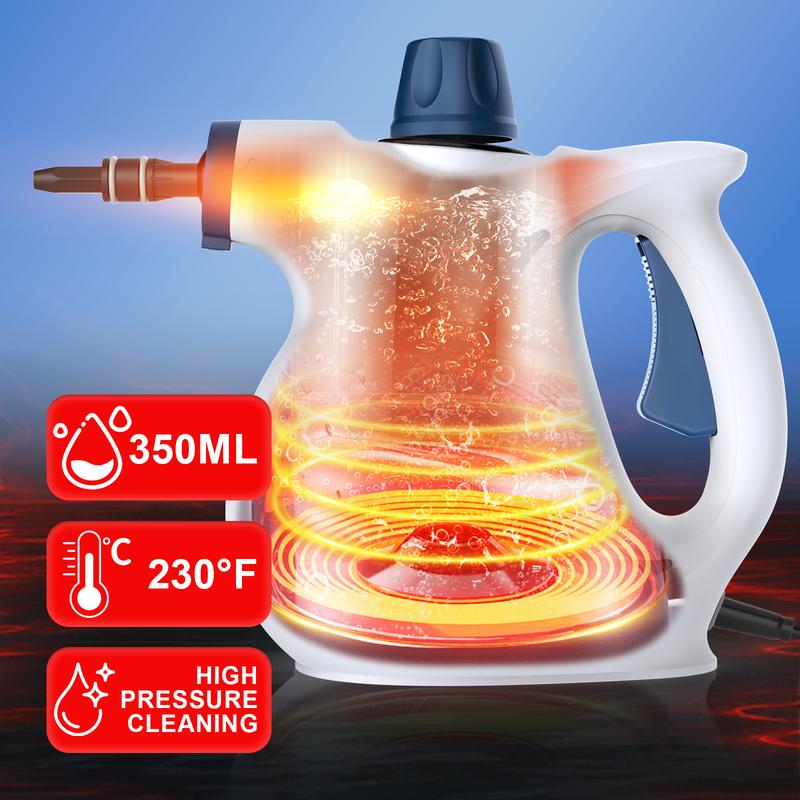 Phueut Pressurized Steam Cleaner with Smart Lock Multifunctional Handheld Steamer for Kitchen Bathroom Windows Floors - Pressure