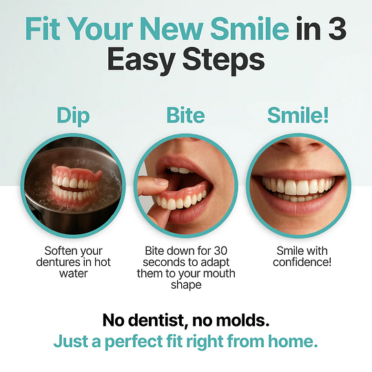 🦷Ends Today: 80% OFF!Custom-Fit Full Functional Dentures Make you more confident